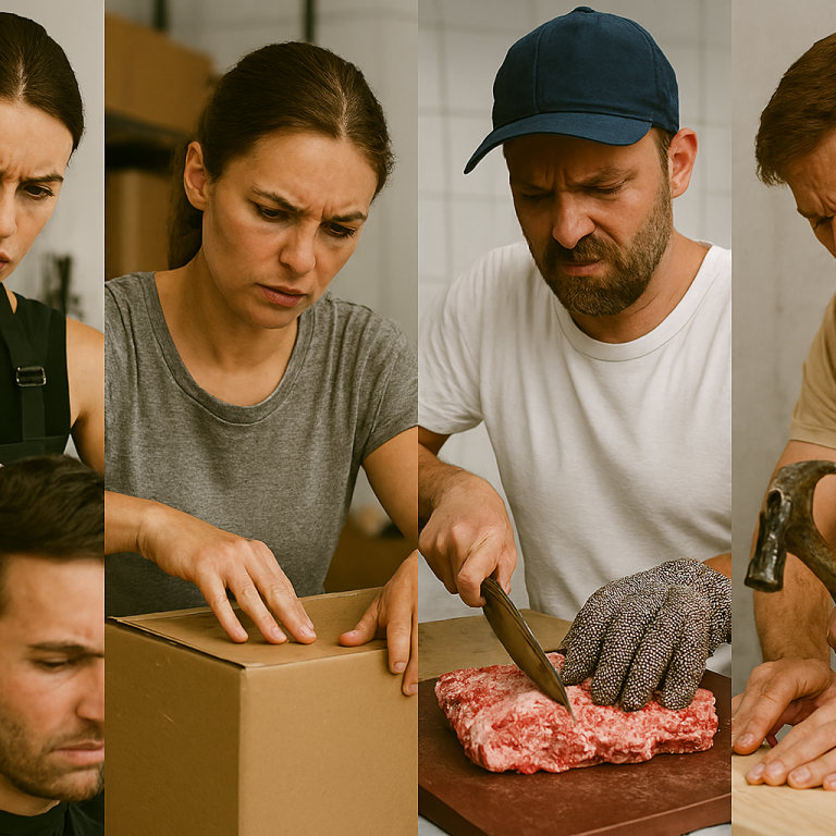 handintensivt, hand, belastning, verktyg, kraft