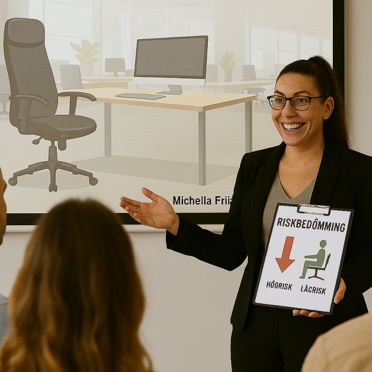 Utbildning i kontorsergonomi, hållbart arbetsliv, ergonomisk