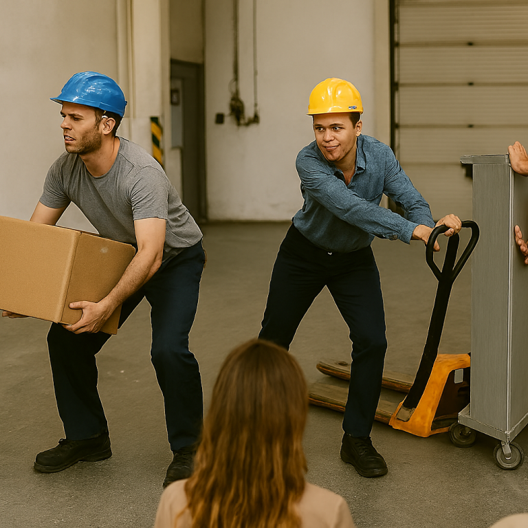 Ergonomisk utbildning i fysiskt belastande arbeten, tunga lyft, lyfta